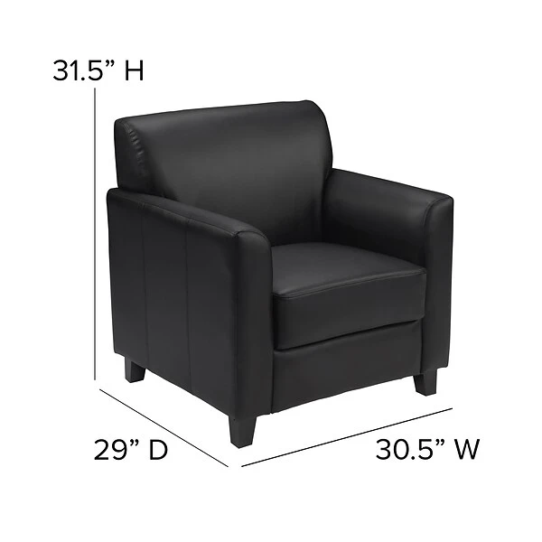 Flash Furniture Hercules Diplomat Series Wood Guest Chair, Black (BT8271BK) - Image 5