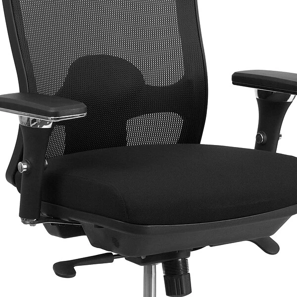 Flash Furniture HERCULES Series Ergonomic Mesh Swivel 24/7 Intensive Use Big & Tall Multifunction Office Chair, Black (LQ2BK) - Image 8
