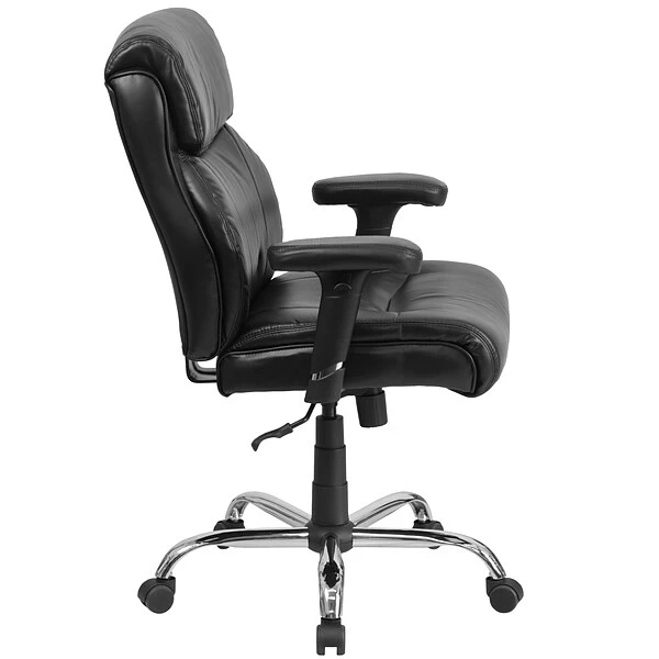 Flash Furniture HERCULES Series Ergonomic LeatherSoft Swivel Big & Tall Task Office Chair, Black (GO2031LEA) - Image 8