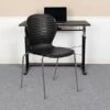 Flash Furniture Hercules Series 551lb-Capacity Stack Chair, Black (RUT3BK)
