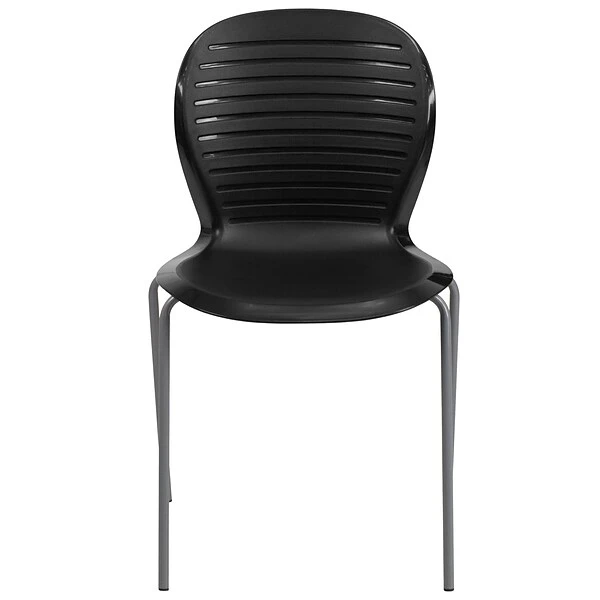 Flash Furniture Hercules Series 551lb-Capacity Stack Chair, Black (RUT3BK) - Image 8