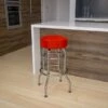 Flash Furniture Traditional Metal Barstool, Red (XUD100RED)