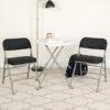 Flash Furniture HERCULES Series Fabric Folding Chair, Black, 2/Pack (2AWMC320AFBK)