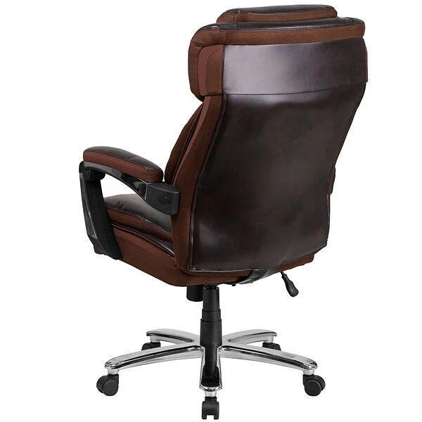 Flash Furniture Hercules Series Ergonomic LeatherSoft Swivel Big & Tall Executive Office Chair, Brown (GO2223BN) - Image 7