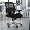 Flash Furniture HERCULES Series Ergonomic Mesh Swivel 24/7 Intensive Use Big & Tall Executive Office Chair, Black (GO993)