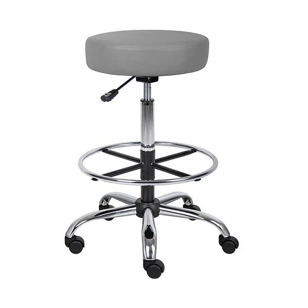 Boss Caressoft Medical/Drafting Stool, Grey (B16240-GY)
