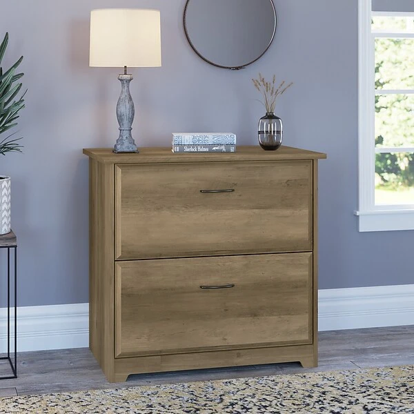 Bush Furniture Cabot 31"W 2-Drawer Lateral File Cabinet, Letter/Legal, Reclaimed Pine, (WC31580)