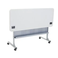 NPS® Flip-N-Store Training Table, 24 X 60, Speckled Gray (BPFT24601)