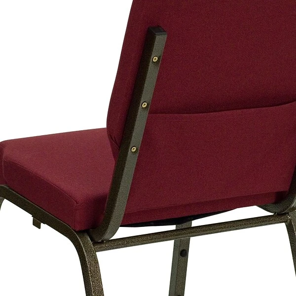 Flash Furniture HERCULES⢠Fabric Stacking Church Chair With 4 1/4"T Seat, Gold Vein - Image 7