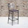 Flash Furniture Traditional Wood Restaurant Barstool With Back, Mahogany (XU6F8BCLBARMAHW)