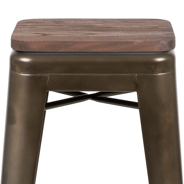 Flash Furniture Metal 30" High Indoor Bar Stool, Gun Metal Gray, 4-Pieces (4ET31320W30GNR) - Image 7