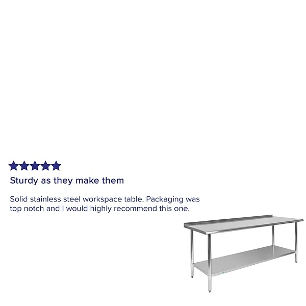 Flash Furniture Prep Table, 72"W X 30"D (NHWT3072BSP) - Image 3