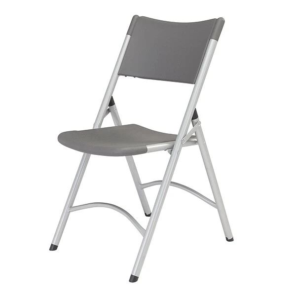 NPS 600 Series Heavy Duty Plastic Folding Chair, Charcoal Slate, 4 Pack (620/4) - Image 2