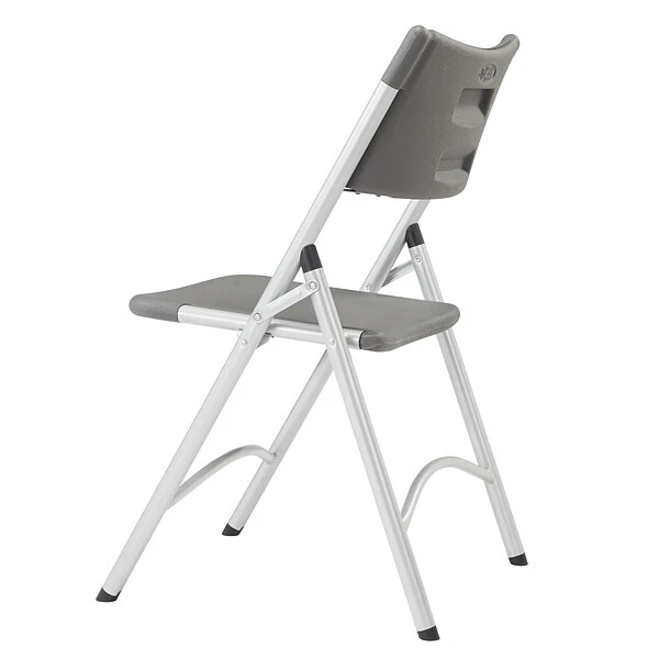 NPS 600 Series Heavy Duty Plastic Folding Chair, Charcoal Slate, 4 Pack (620/4) - Image 4