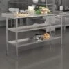 Flash Furniture Stainless Steel Worktable, 60" X 24" (NHWTGU2460BSP)