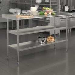 Flash Furniture Stainless Steel Worktable, 60" X 24" (NHWTGU2460BSP)