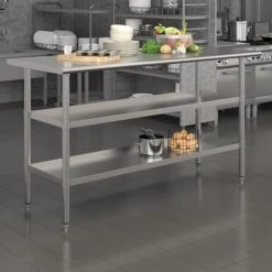 Flash Furniture Stainless Steel Worktable, 60" X 24" (NHWTGU2460)
