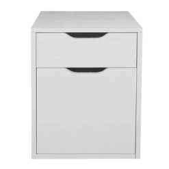 Regency Niche Mod Freestanding Box File Pedestal, Laminate, White Wood Grain (NPBF19WH)