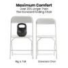 Flash Furniture Hercules™ Plastic Big And Tall Commercial Folding Chair, White, 4/Pack (4LEL3WWH)