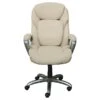 Serta Works My Fit Bonded Leather Executive Office Chair With 360 Motion Support, Inspired Ivory (CHR200063)