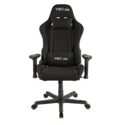 Techni Sport TS-F44 Fabric Ergonomic High Back Video Gaming Chair, Black (RTA-TSF44-BK)