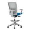 Union & Scale Workplace2.0™ Fabric Stool, Cobalt, Adjustable Lumbar, Fixed Arms, Synchro-Tilt Seat Control (53790)