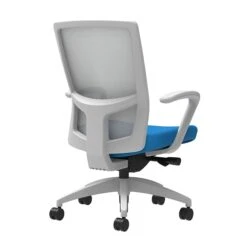 Union & Scale Workplace2.0™ Fabric Task Chair, Cobalt, Integrated Lumbar, Fixed Arms, Advanced Synchro-Tilt Seat Control (53584)
