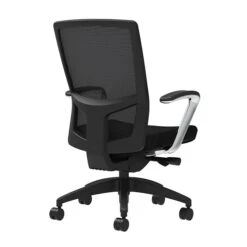 Union & Scale Workplace2.0™ Fabric Task Chair, Black, Integrated Lumbar, Fixed Arms, Advanced Synchro-Tilt Seat Control (53681)