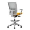 Union & Scale Workplace2.0™ Fabric Stool, Goldenrod, Adjustable Lumbar, Fixed Arms, Synchro-Tilt Seat Control (53792)