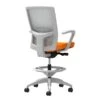 Union & Scale Workplace2.0™ Fabric Stool, Apricot, Adjustable Lumbar, Fixed Arms, Synchro-Tilt, Partial Assembly Required