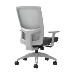 Union & Scale Workplace2.0™ Fabric Task Chair, Iron Ore, Integrated Lumbar, 2D Arms, Synchro-Tilt With Seat Slide (53484)