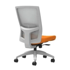 Union & Scale Workplace2.0™ Fabric Task Chair, Apricot, Adjustable Lumbar, Armless, Synchro-Tilt W/ Seat Slide Control (53493)