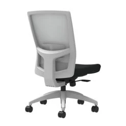 Union & Scale Workplace2.0™ Task Chair, Black Vinyl, Adjustable Lumbar, Armless, Synchro-Tilt W/Seat Slide Seat Control (53507)