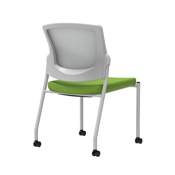 Union & Scale Workplace2.0™ Fabric Guest Chair, Pear, Integrated Lumbar, Armless, Stationary Seat Control (53696)