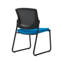 Union & Scale Workplace2.0™ Fabric Guest Chair, Cobalt, Integrated Lumbar, Armless, Stationary Seat Control (53735)