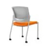 Union & Scale Workplace2.0™ Fabric Guest Chair, Apricot, Integrated Lumbar, Armless, Stationary Seat Control (53692)