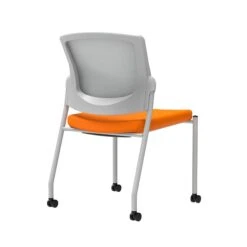 Union & Scale Workplace2.0™ Fabric Guest Chair, Apricot, Integrated Lumbar, Armless, Stationary Seat Control (53692)