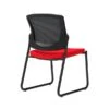 Union & Scale Workplace2.0™ Fabric Guest Chair, Ruby Red, Integrated Lumbar, Armless, Stationary Seat Control (53742)