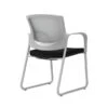 Union & Scale Workplace2.0™ Fabric Guest Chair, Black, Integrated Lumbar, Fixed Arms, Stationary Seat Control (53748)