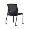 Union & Scale Workplace2.0™ Fabric Guest Chair, Navy, Integrated Lumbar, Armless, Stationary, Fully Assembled (53719)