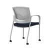 Union & Scale Workplace2.0™ Fabric Guest Chair, Navy, Integrated Lumbar, Fixed Arms, Stationary, Fully Assembled