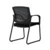 Union & Scale™ Workplace2.0™ Fabric Guest Chair, Black, Integrated Lumbar, Fixed Arms, Stationary Seat Control (53727)