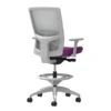 Union & Scale Workplace2.0™ Fabric Stool, Amethyst, Adjustable Lumbar, 2D Arms, Synchro-Tilt (53764)