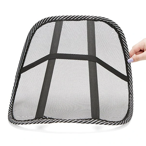 Mind Reader Mesh Lumbar Support Adjustable Breathable Cushion, Fits All Types Of Chairs, Car Seats, Black (BACKMESH-BLK) - Image 2