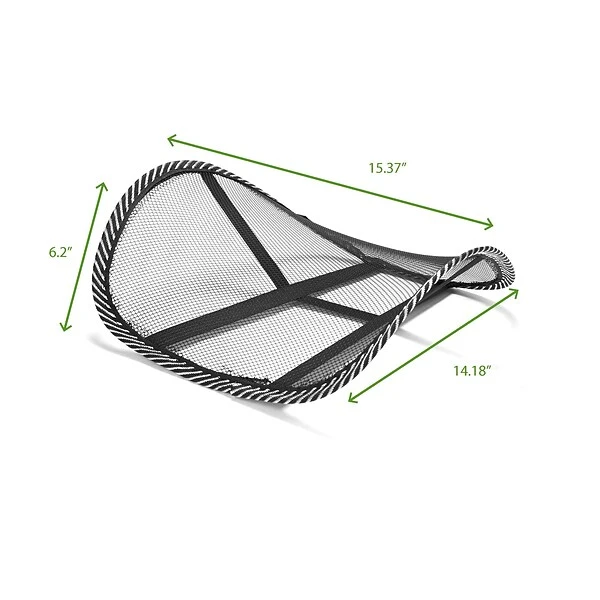 Mind Reader Mesh Lumbar Support Adjustable Breathable Cushion, Fits All Types Of Chairs, Car Seats, Black (BACKMESH-BLK) - Image 6
