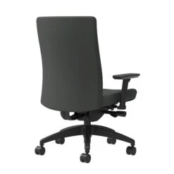 Union & Scale Workplace2.0™ Task Chair Upholstered 2D, Adjustable Arms, Iron Ore Fabric, Synchro Tilt Seat Slide (54177)