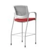 Union & Scale Workplace2.0™ Bistro Height Stool Fog Mesh, Fixed Arms, Cherry Fabric (54246)