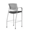Union & Scale™ Workplace2.0™ Bistro Height Stool Fog Mesh, Fixed Arms, Iron Ore Fabric (54251)
