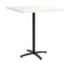 Union & Scale™ Workplace2.0™ Multipurpose 36" Square Silver Mesh Laminate Bistro Height Black Base Table (54835)