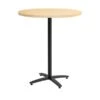Union & Scale™ Workplace2.0™ Multipurpose 36" Round Natural Maple Laminate Bistro Height Black Base Table (54800)